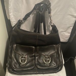 Leather coach bag